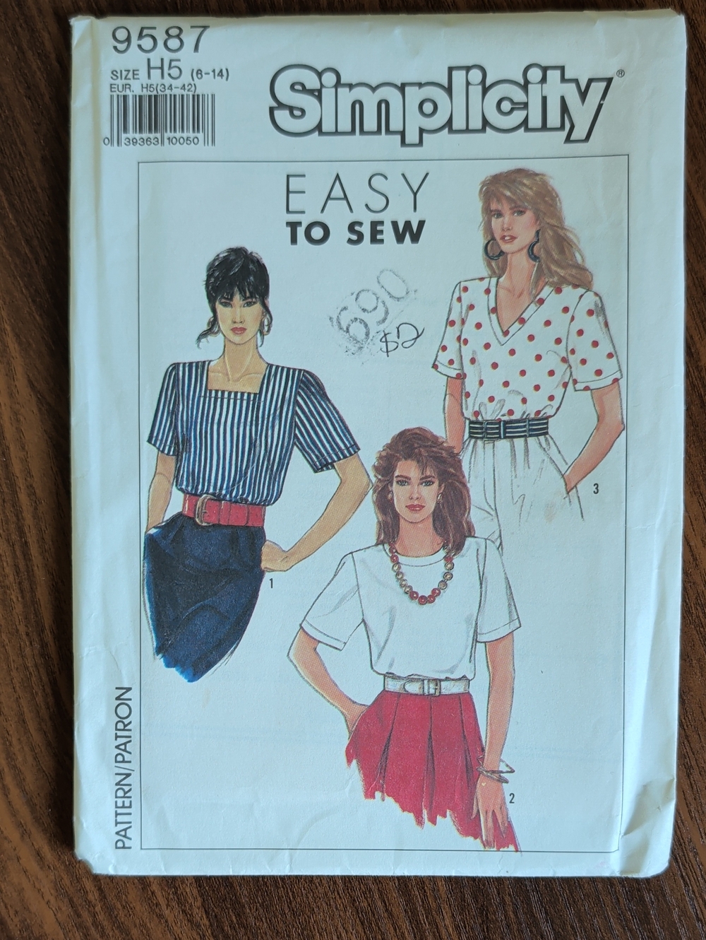 Simplicity 9587 Sewing Pattern H5 (6-14)